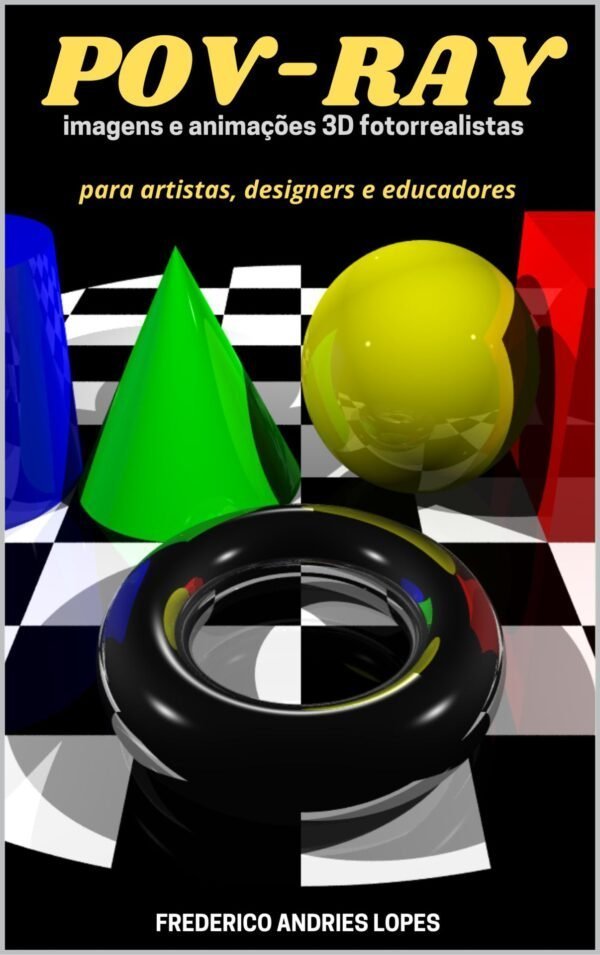 Capa da segunda edição de Matemática com POV-Ray: Uma introdução prática